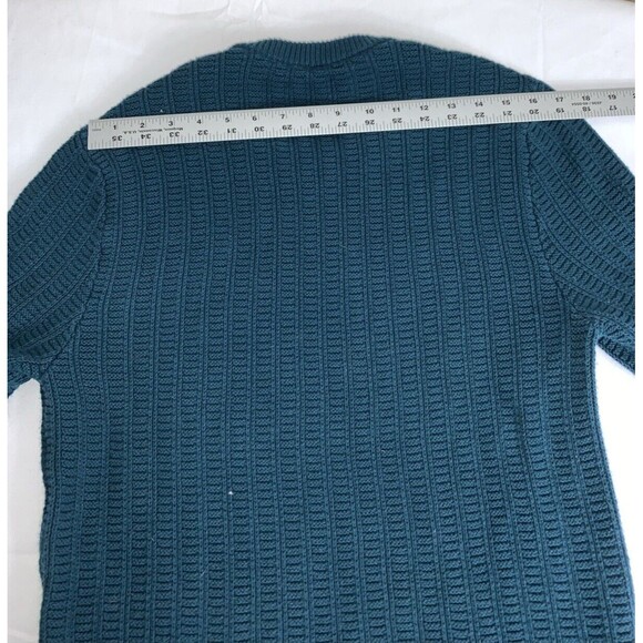 Abercrombie Fitch Sweater Men's M Green Long Sleeve Pullover Knit Crew Neck - Picture 6 of 9